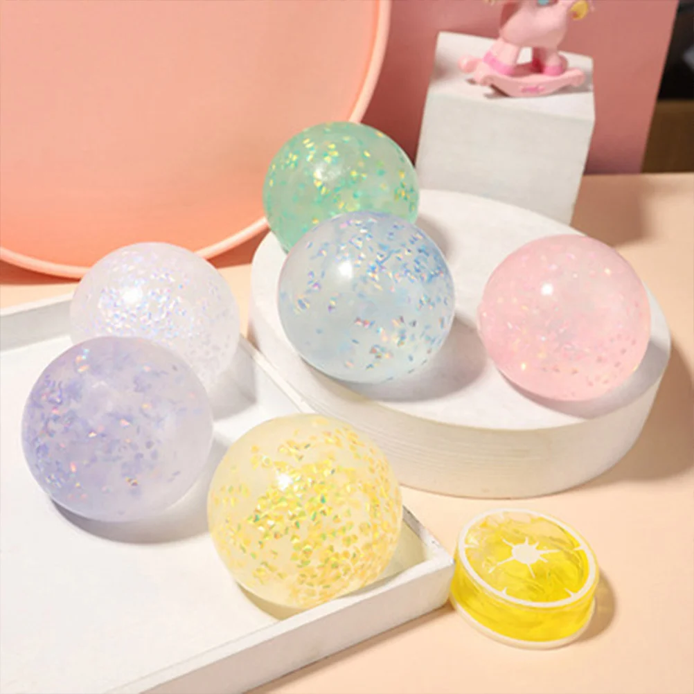 

6Pcs Stress-Relief Balls Decompression Squeeze Soft Colorful Stress Reducing Balls for Relaxing and Anxiety Relief