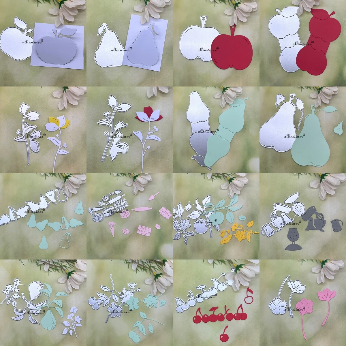 Flowers apple pear serie Metal Cutting Dies Stencils For DIY Scrapbooking Decorative Embossing Handcraft Die Cutting Template