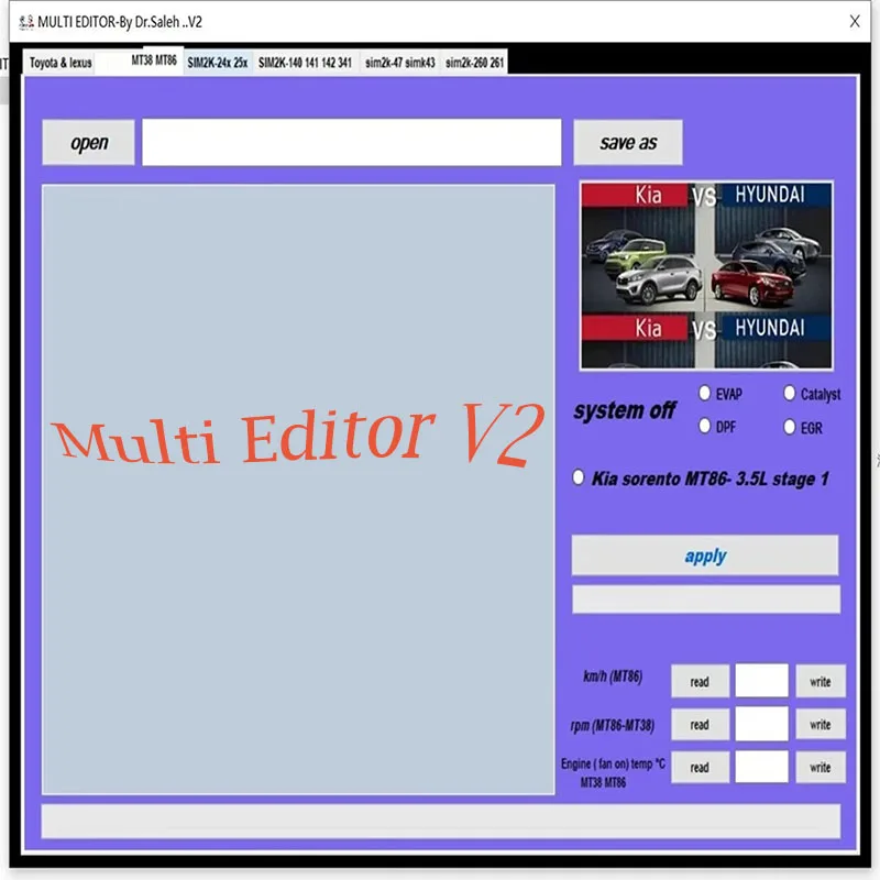 MULTI EDITOR V2 free Keygen REMOVER 2024 auto car repair software for KIA HYUNDAI EDITOR TOYOTA EDIT Multi Editor Tool alldata