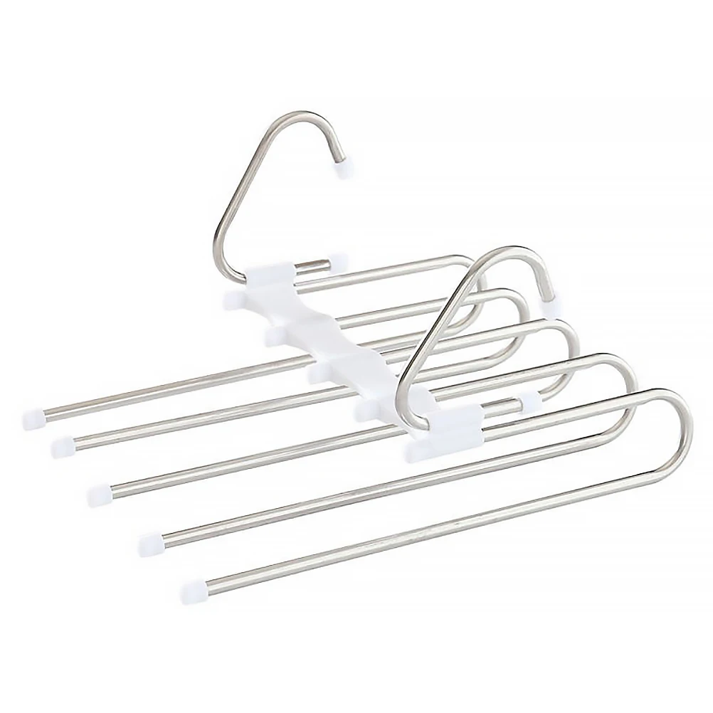

Stainless Steel Pants Hanger Compact Saving Wardrobe ganizer For Clothes Towel Scarf trousers