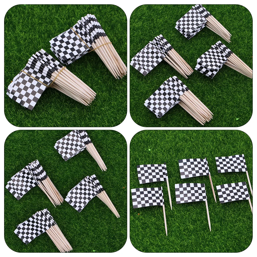 

200 Pcs Birthday Toothpick Flag Dessert Party Cupcake Picks Fruit Sticks Skewers Toothpicks