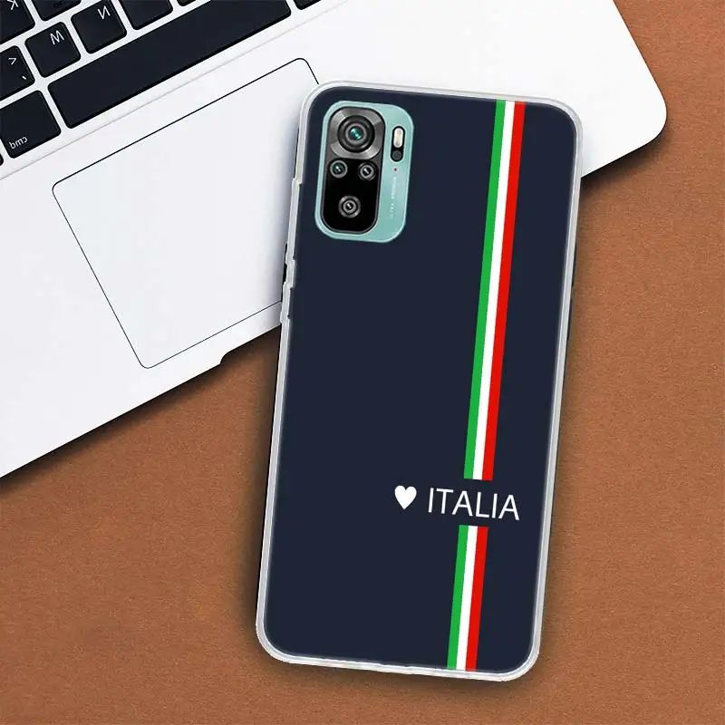 Italy Flag Phone Case For Xiaomi Redmi Note 13 Pro Plus 5G Cover 12 12C 10X 10C 10A 9 10 9T 9C 9A 8A 8 7A 7 6A 6 S2 K40 Capa Coq