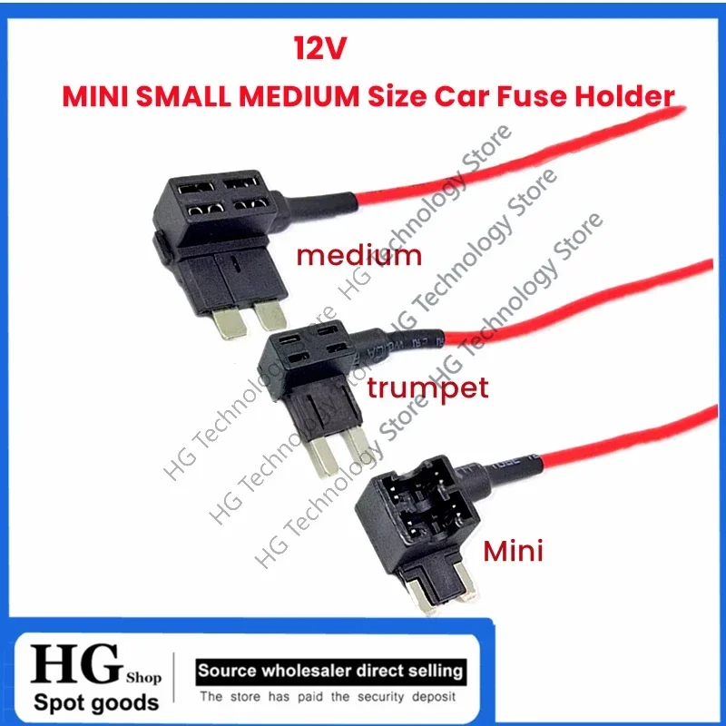 5pcs/Lot 12V MINI SMALL MEDIUM Size Car Fuse Holder Add-a-c  car fuse seat car car recorder car fuse box electrical appliance