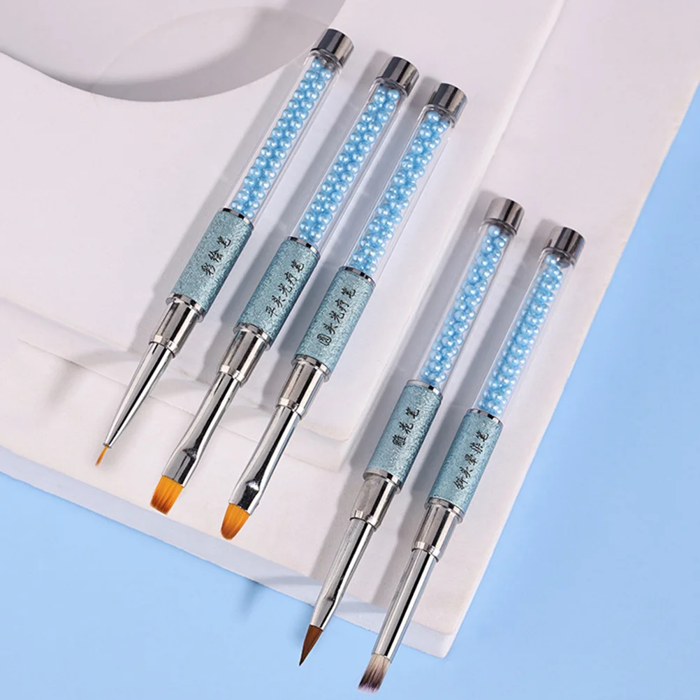 

10pcs Nail Art Brush Set High-Quality Fiber Hair Non-Deformation Light Easy Hold Diy Manicure Pedicure Kit For Salon Nail Art