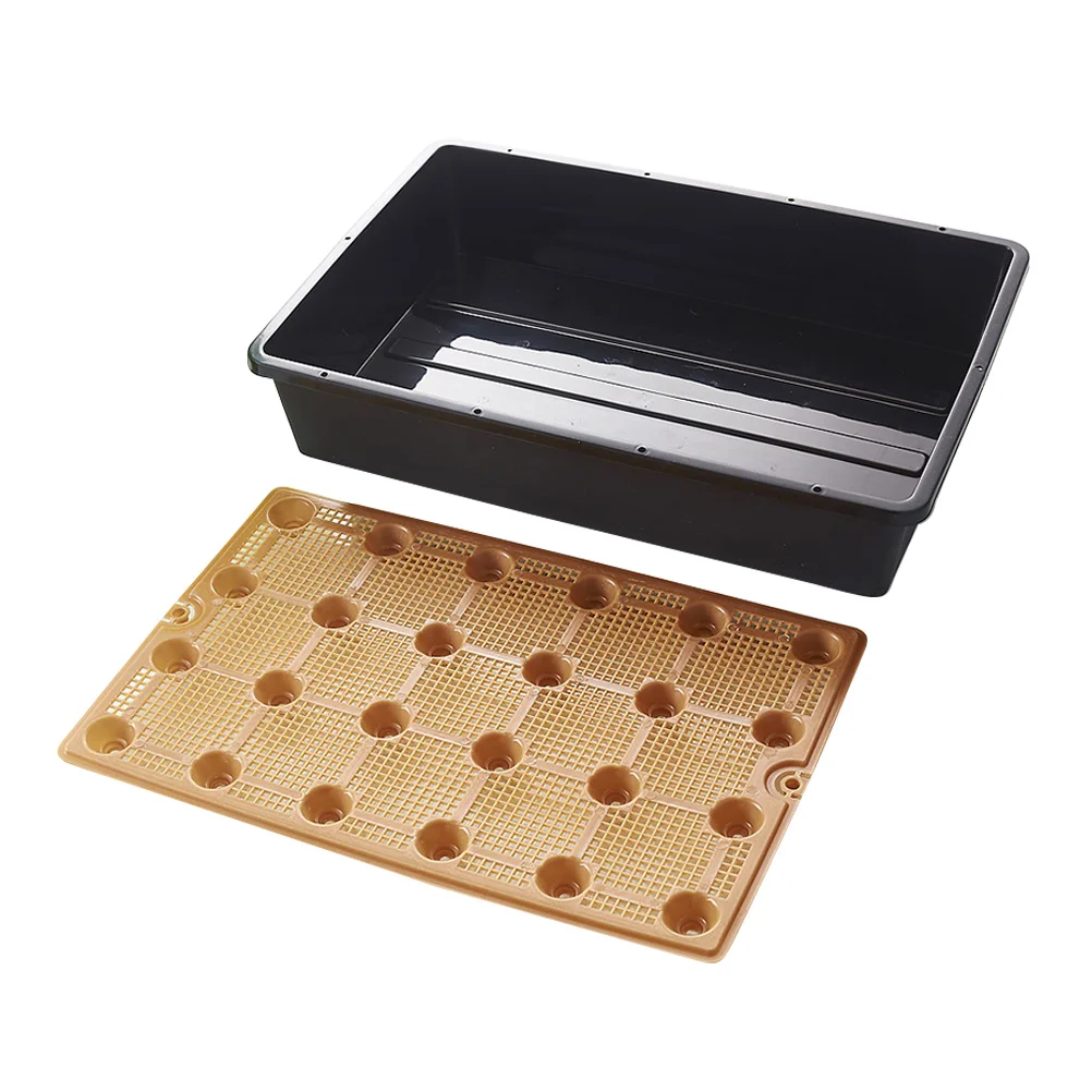 

Plastic Seedling Tray Plant Starter Germination Growing Nursery Tray Durable Lightweight Balcony Planting Containers Water