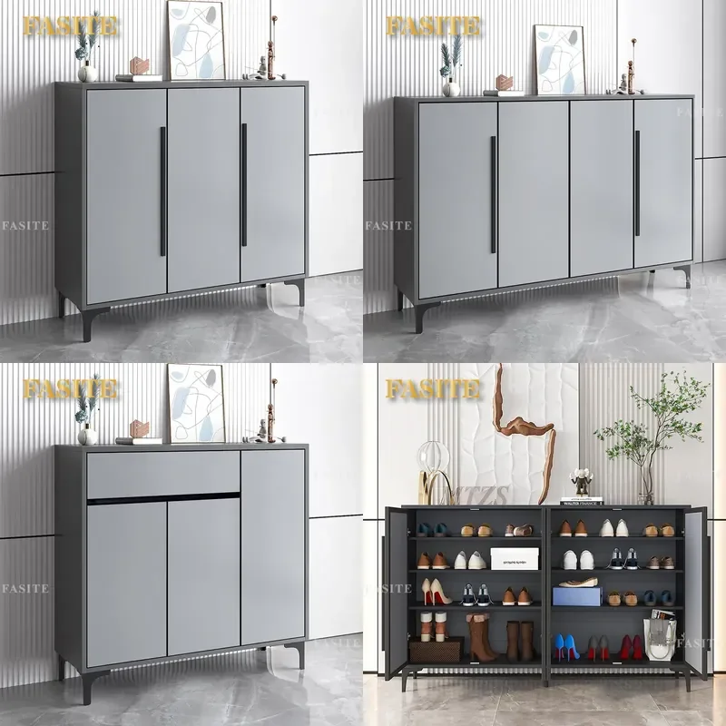 For Outdoor All Aluminum Alloy Shoe Cabinet Waterproof Sunproof Large Capacity Storage Locker for Household Door Balcony