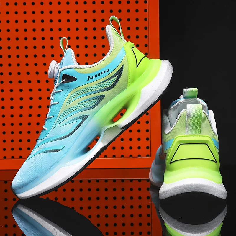 

Men's Shoes Breathable All-match Mesh Shoes Sports Rotary buckle Shoes Men's All-match Wear-resistant Running Shoes for Men