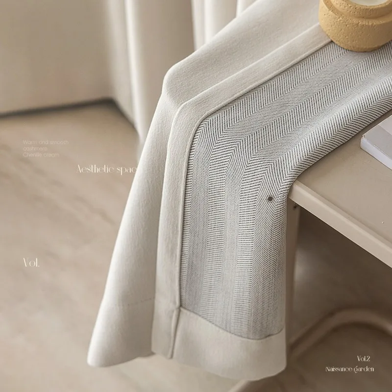 

Custom Size Blackout Thickened Curtains Modern Simple Light Luxury Curtains Curtains for Living Dining Room Bedroom White Tulle
