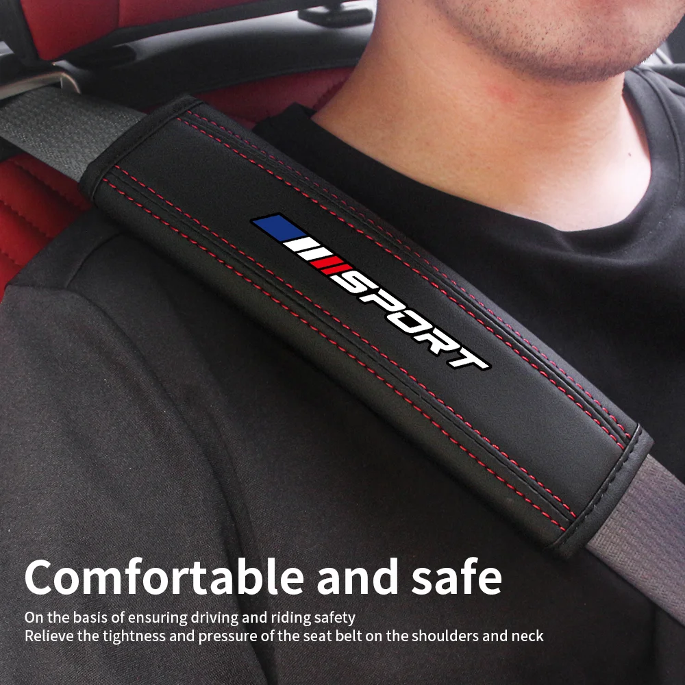 

Tri Colors Sport Car Seat Belt Cover Seatbelt Shoulder Strap Protector Pad For Peugeot 206 207 307 308 208 3008 508 2008 5008