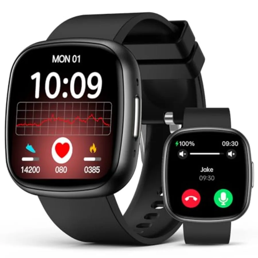 

Smart Watch for Men Women 1.72 Super Retina HD Display 24/7 Heart Rate HRV SpO2 Monitor Sleep/Stress 135 Sport Modes Fitness Ac