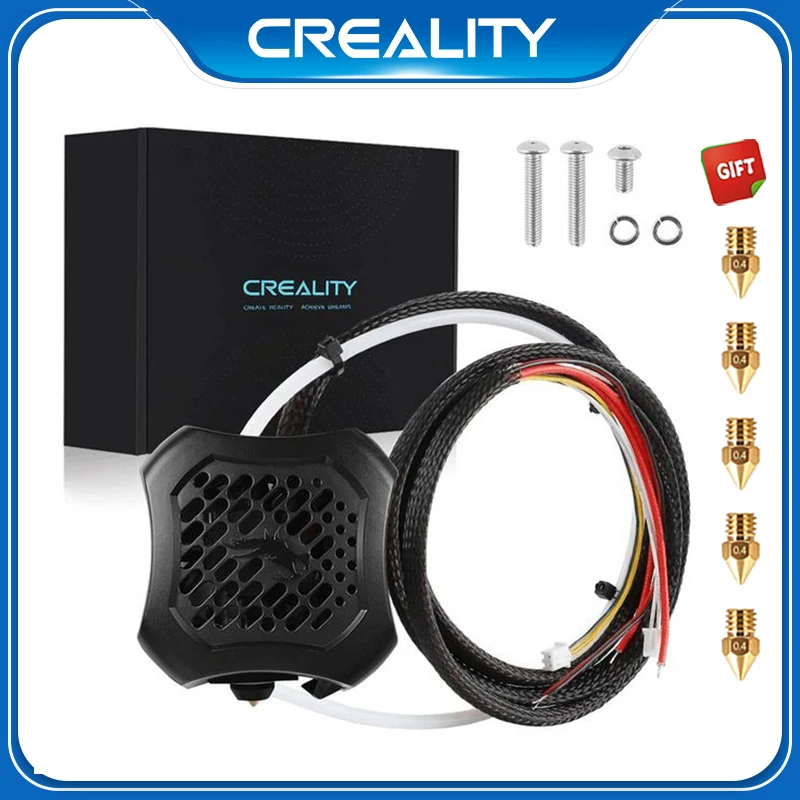 Creality-Kit de extrusora completa ensamblada Ender-3 Hotend, Kit de repuesto Hotend, ventilador Dual, boquilla de 0,4mm, bloque de calentamiento de aluminio