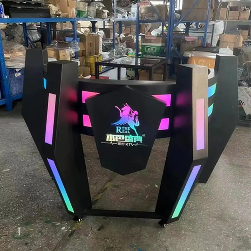 Bar Customized Logo Metal Party DJ Table Led Disc Player Furniture DJ Booth for Night Club - Image 5