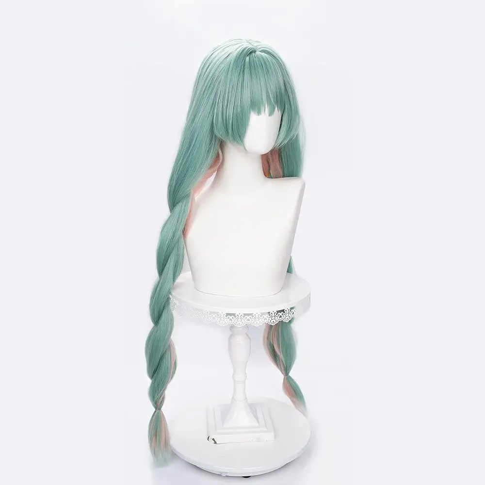 Pelucas de Cosplay Phrolova para mujer, peluca de Cosplay de ondas de salud para Halloween, pelo sintético resistente al calor de 100cm de largo para fiesta + gorro de peluca