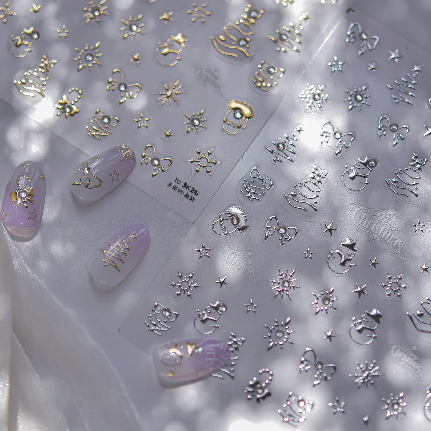 Nail Art Stickers Rhinestone Christmas Tree Japanese Retro Self Adhesive DIY Phone Case Decals Kids Cute Trendy Lightweight