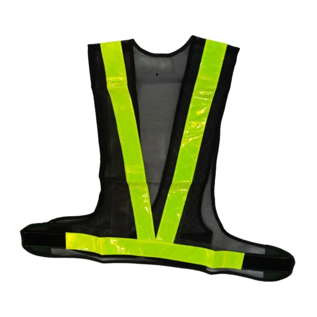 Safety Reflective Vest High Visibility Sleeveless Workwear Waistcoat Sports Protective Shirt for Traffic Safety Night Riding