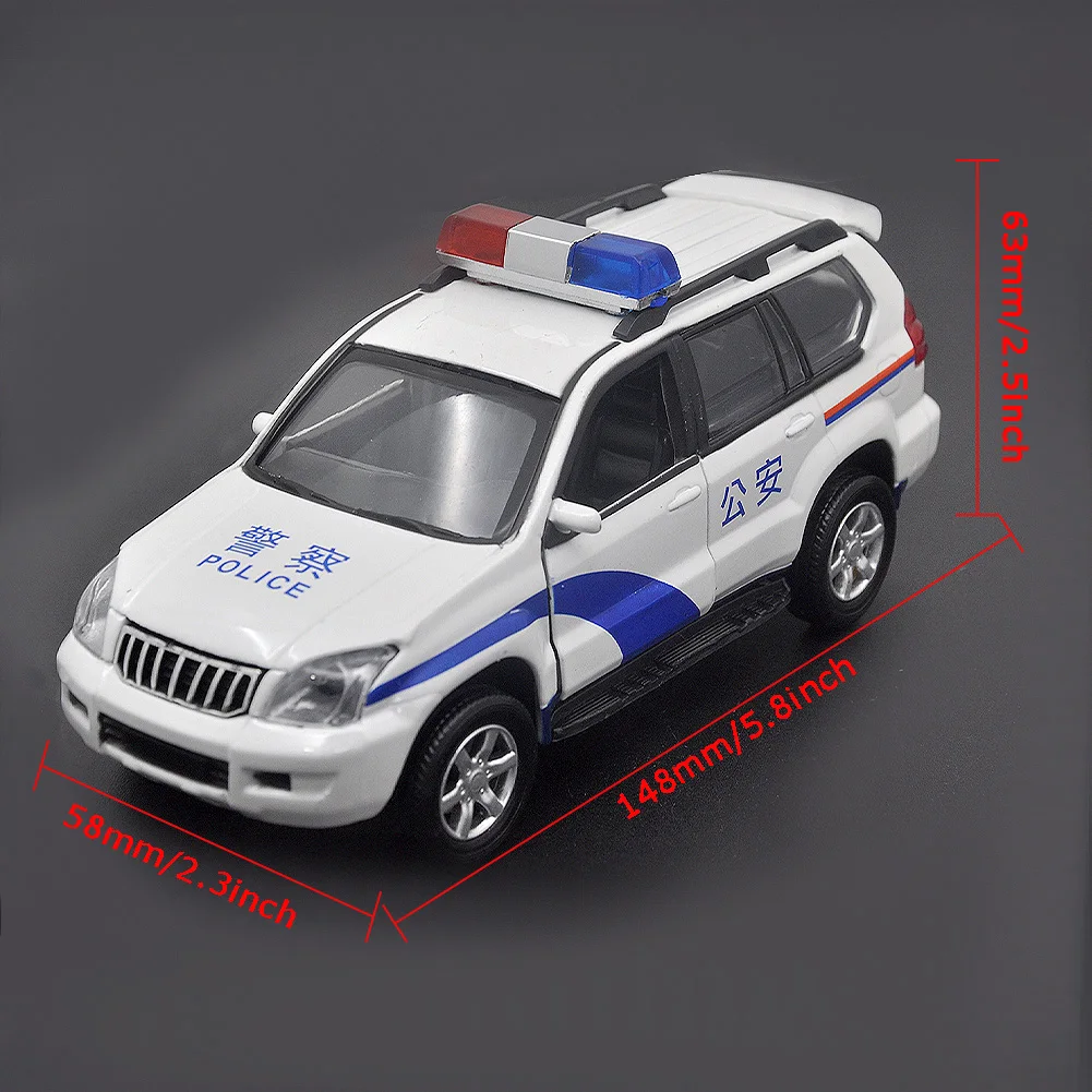 1: 32 Suitable for Toyota Prado domineering alloy police car model high simulation off-road police children's toy gifts