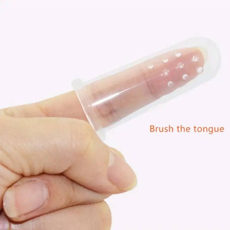 Cute Baby Finger Toothbrush With Box Children Teeth Clear Massage Soft Silicone Infant Rubber Cleaning Brush Massager Set