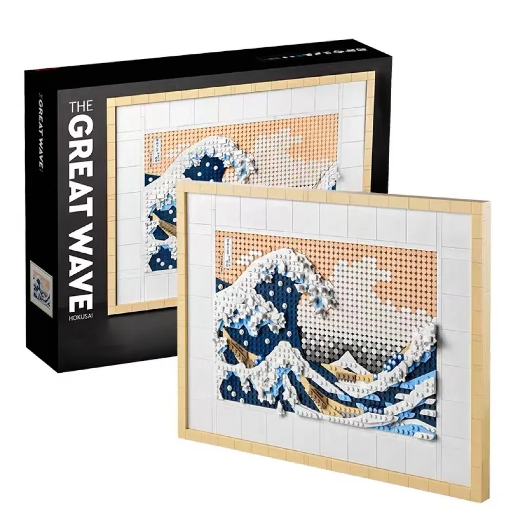 New 1810pcs Famous Painting The Great Wave of  Building Block Model Compatible 31208 Assembly Bricks Kid Toy Gifts