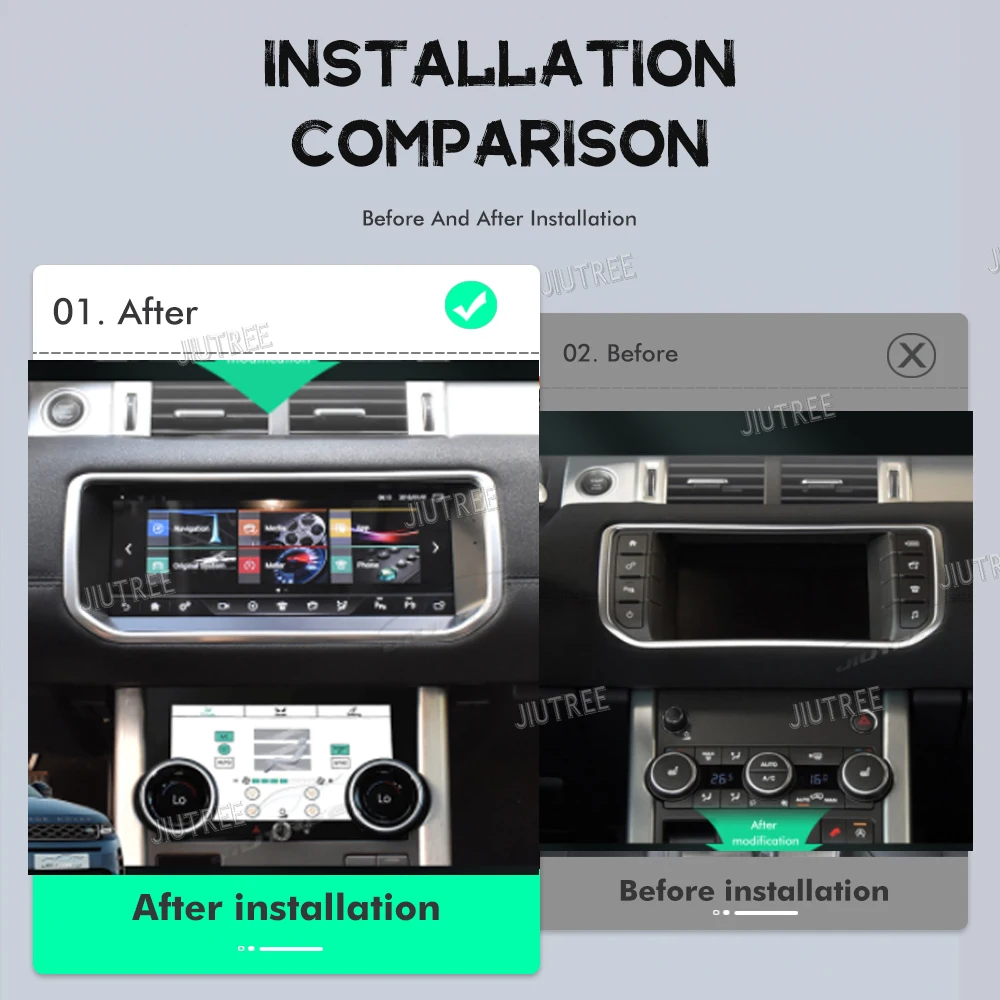 Android 12 For Range Rover Evoque L538 2012-2018 Car Radio Stereo Replacement GPS Multimedia Plyer With AC Panel Climate Control