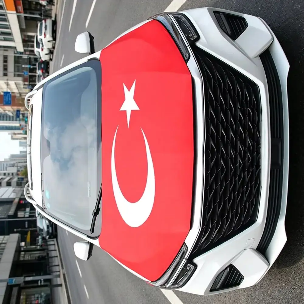 115x160cm National Turkey Flag Car Engine Cover Turkish For Decoration