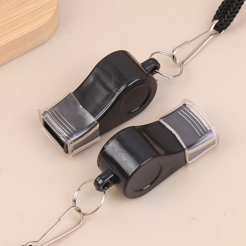 2/3/5Pcs High Quality Black Whistle Referee Game Halter Whistle Outdoor Travel Hiking Whistle For Basketball Volleyball Games