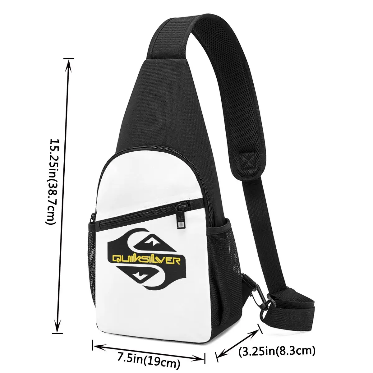 Quiksilver Surfwear Chest Bag Men Sling Crossbody Backpack Chest Bag Travel Hiking Daypack Shoulder Bag