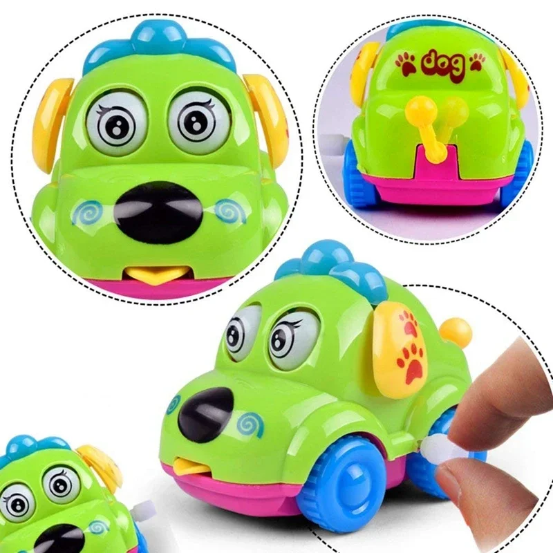 1PC Early Education Baby Toy Wind Up Clockwork Car Toys for Children Kids Boys and Girls Random Color Toy Car