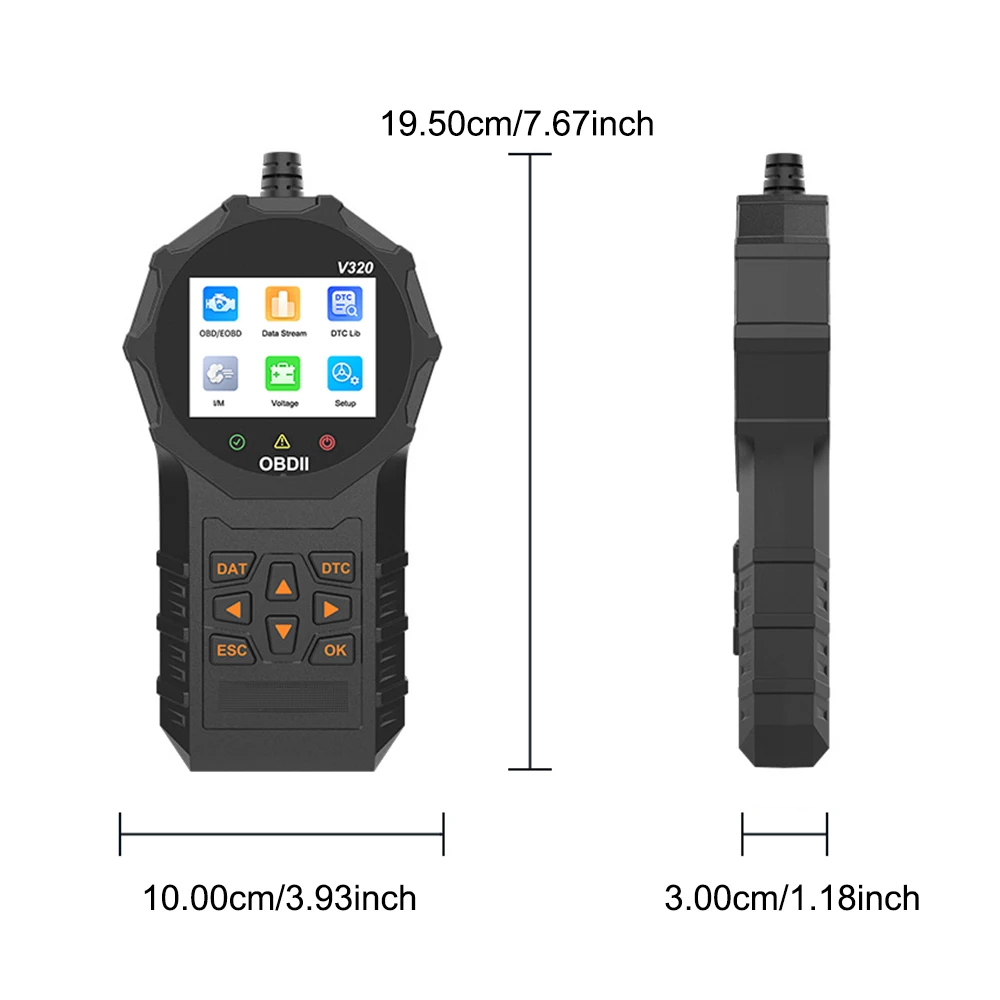 Engine Battery Tester Universal OBD 2 Scanner Car Diagnostic Tools V320 Fault Code Clear Digital Display OBD2 Code Reader