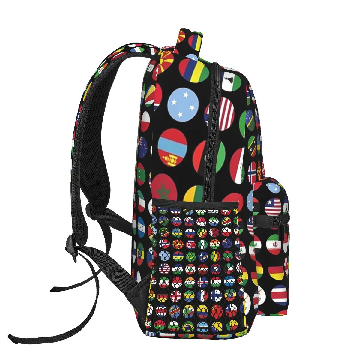 Mochilas con Banderas del mundo para niños y niñas, morral escolar de dibujos animados, bolso de hombro de gran capacidad