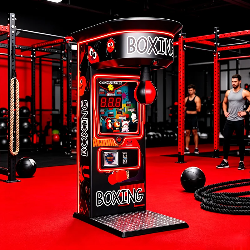 Coin Operated Boxing Punch Game Machine Strength Test Arcade For Boxing Training Gym Customized