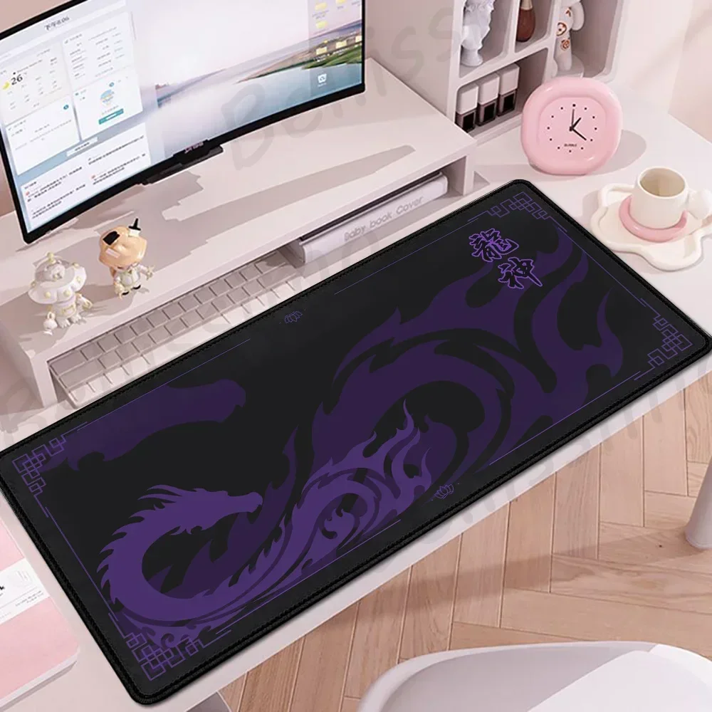 HD Black And Red Dragon Mouse Pad Computer Ectended Mousepad XXL Keyboard Pad Office Accessories E-Sports Mats Cabinet Desk Pad view 2