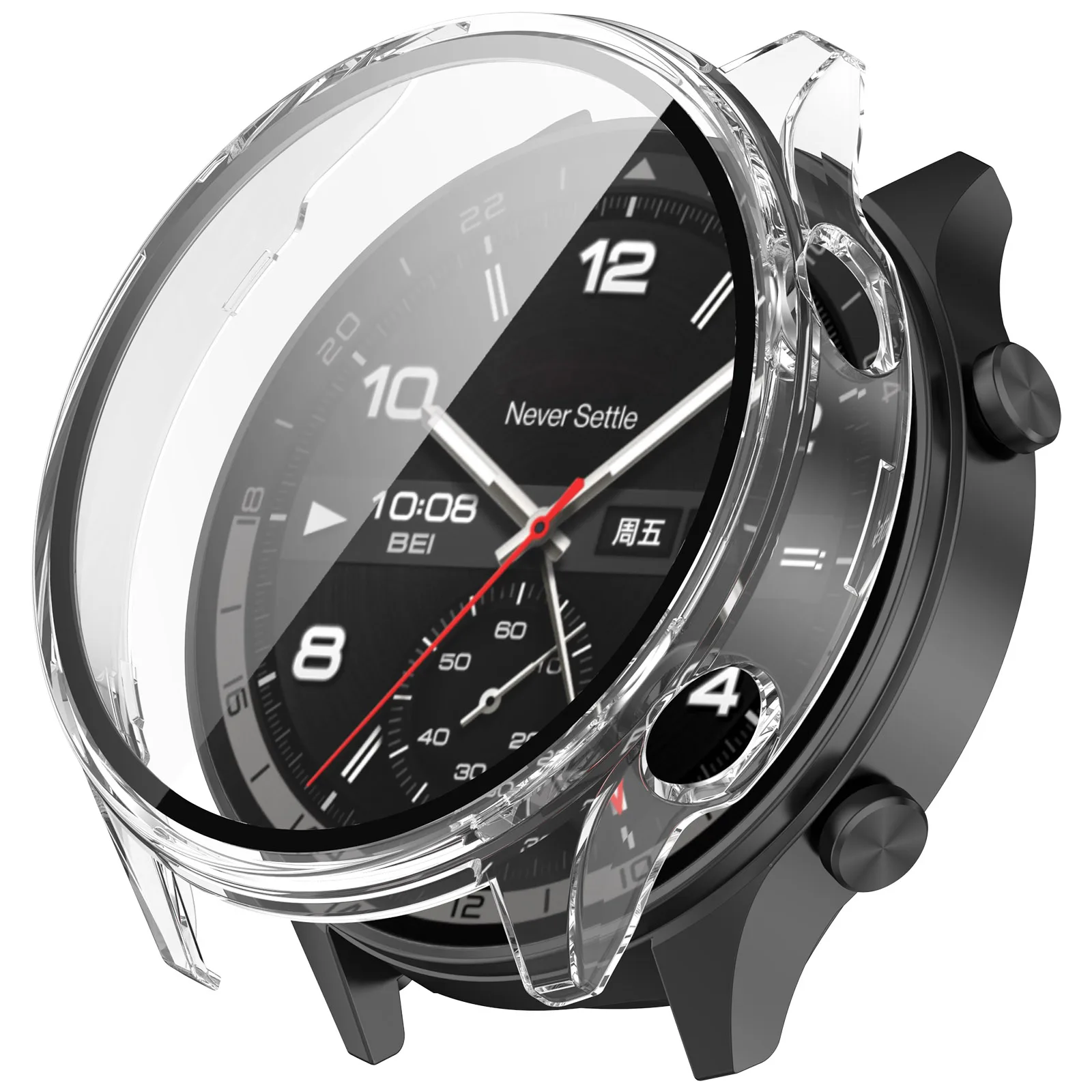 For Oneplus watch 2R Case Bumper PC Hard Full Screen Protector Tempered Glass Film Protection Cover Frame bezel Cases