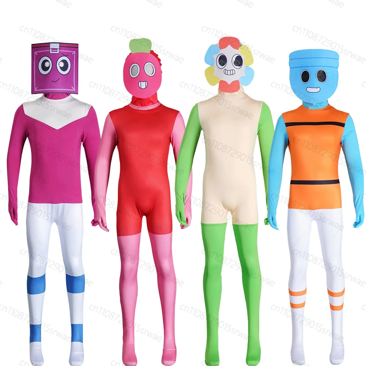 

2025 Survival Horror Game Dandy's World Kids Adults Fancy Dress Up Mask Boys Girls Bodysuit Halloween Fancy Jumpsuits
