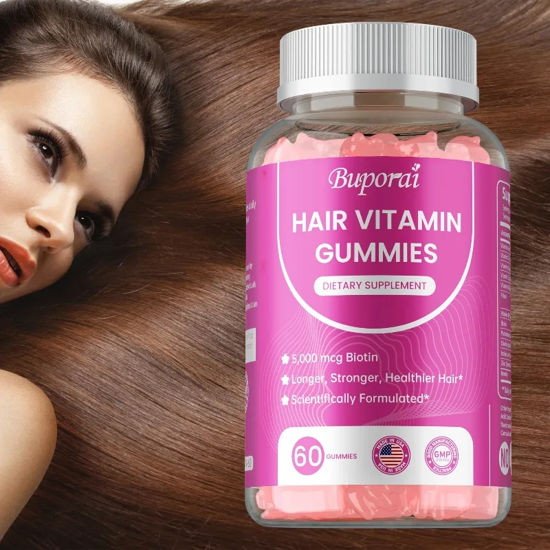 Hair Vitamin Gummies - Improves Digestion and Absorption, Reduce Fine Lines and Wrinkles, Promotes Thicker & Healthier Hair