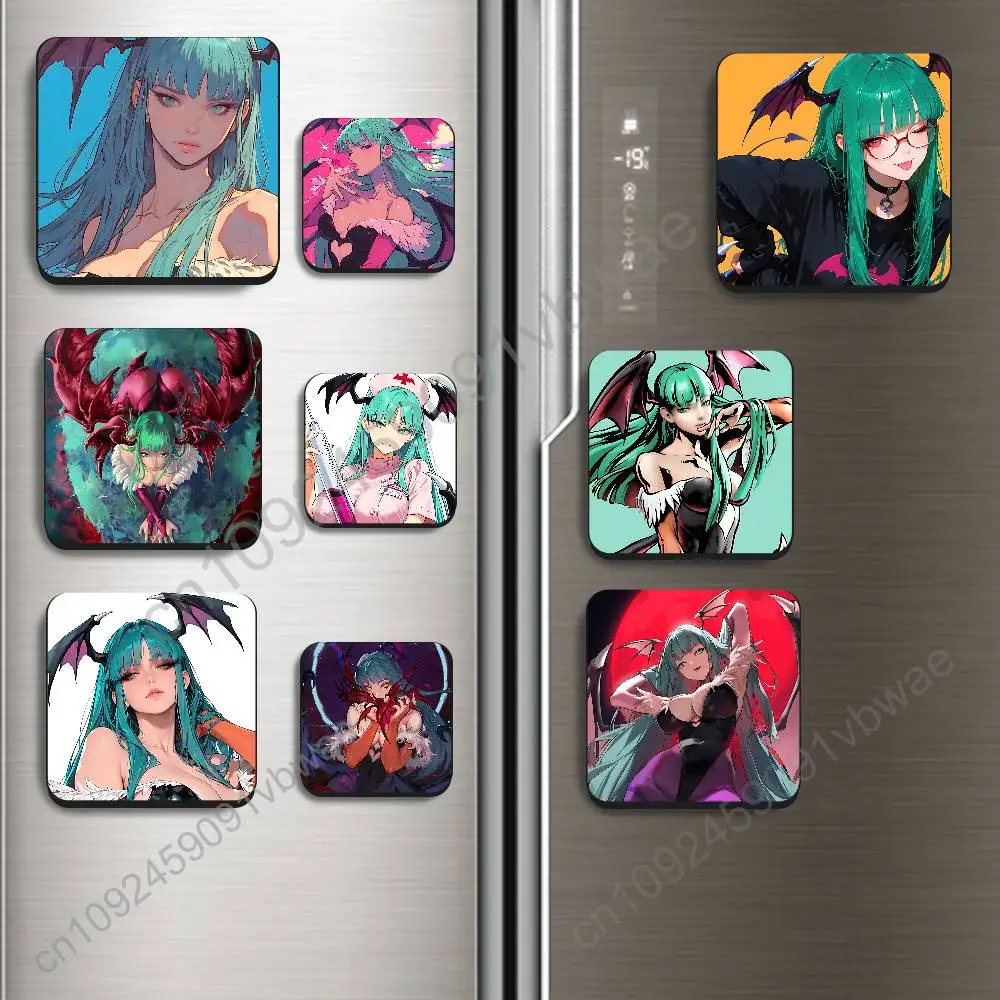 Demon Realm Morrigan Aensland BestSelling Refrigerator Magnetic Sticker Fridge Magnets Adhesive to Metal Surfaces Leaves