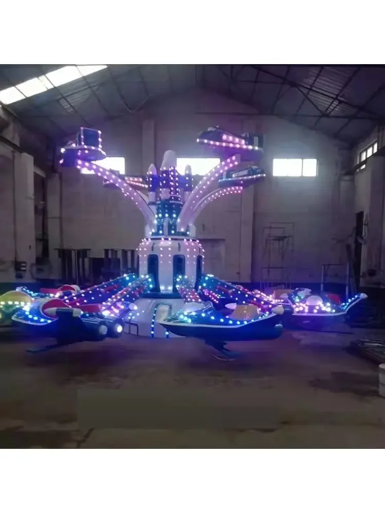 Electric rotary lifting project children's outdoor new Internet celebrity double-layer automatic control aircraft amusement