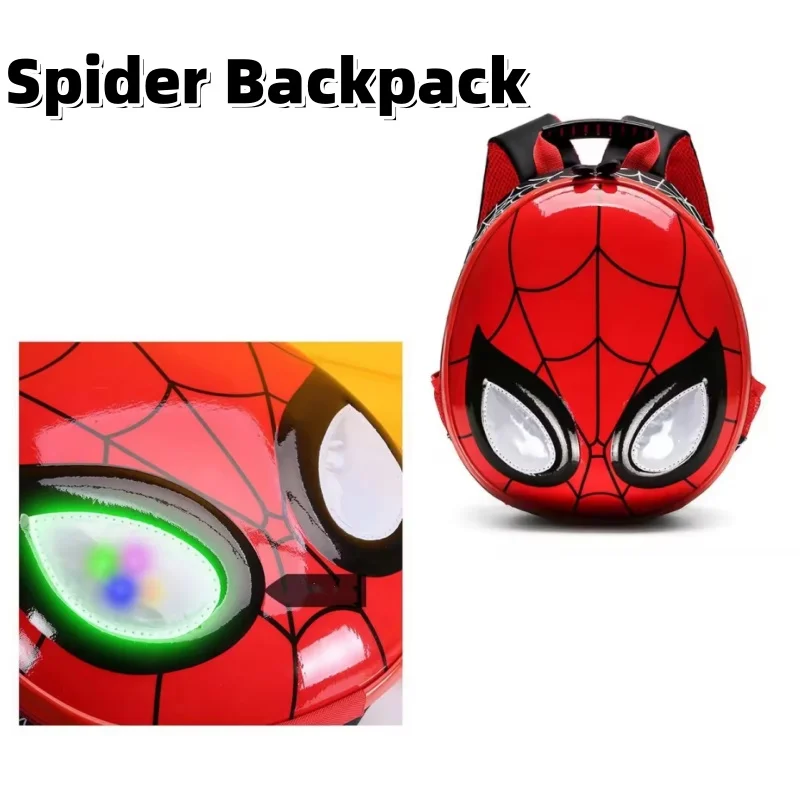 

New Marvel Spider Backpack Superhero Backpack 3D Children's Boy Cute Anime Cartoon Kindergarten Backpack Children's Cartoon Bag