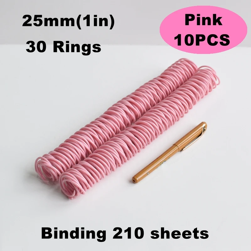 5/10PCS High Capacity Plastic Spiral Binding Coils, DIY Book Rings