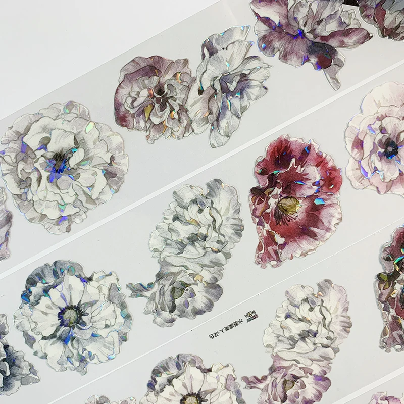 

5meter Roll Watercolor Flower Shiny PET Tape