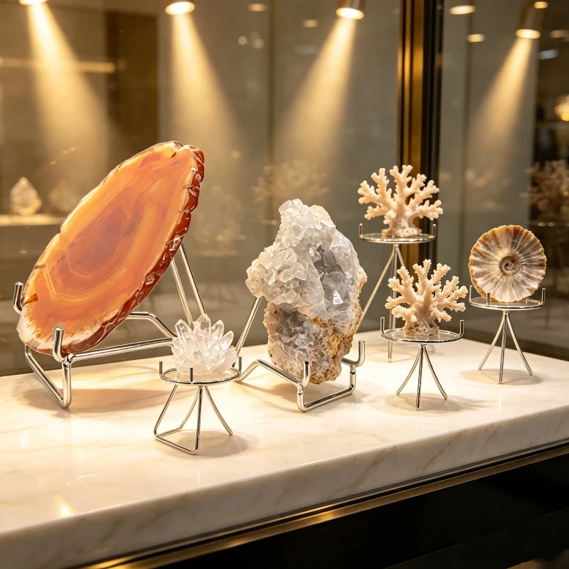 Multipurpose Mineral Display Stand Photography Props Bracket Agate Rocks Fossil Coral Holder For Shop Window Wedding Show Room