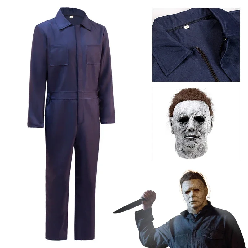 Horror Film Halloween Cosplay Kostüm Death Killer Michael Myers COS Uniform Overall Einteiliges Tuch Anzug Männer Leistung Tragen