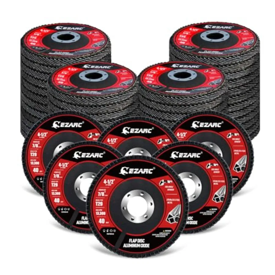 

Flap Discs 4-1/2 Inch for Angle Grinder 50 Pack Flap Sanding Disc Type 29 Aluminum Oxide Abrasives Grinding Wheel for Wood Fini