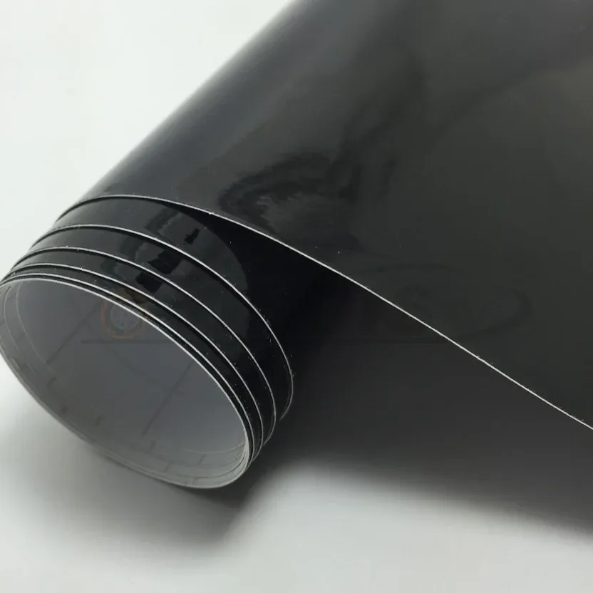 

Пленка для выпуска воздуха без пузырьков, глянцевая черная виниловая наклейка для автомобиля