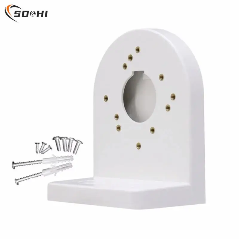 1set For CCTV Dome Camera Right Angle With Screws ABS Universal Fit Indoor Outdoor Durable Rustproof L Type Bracket Wall Mounted