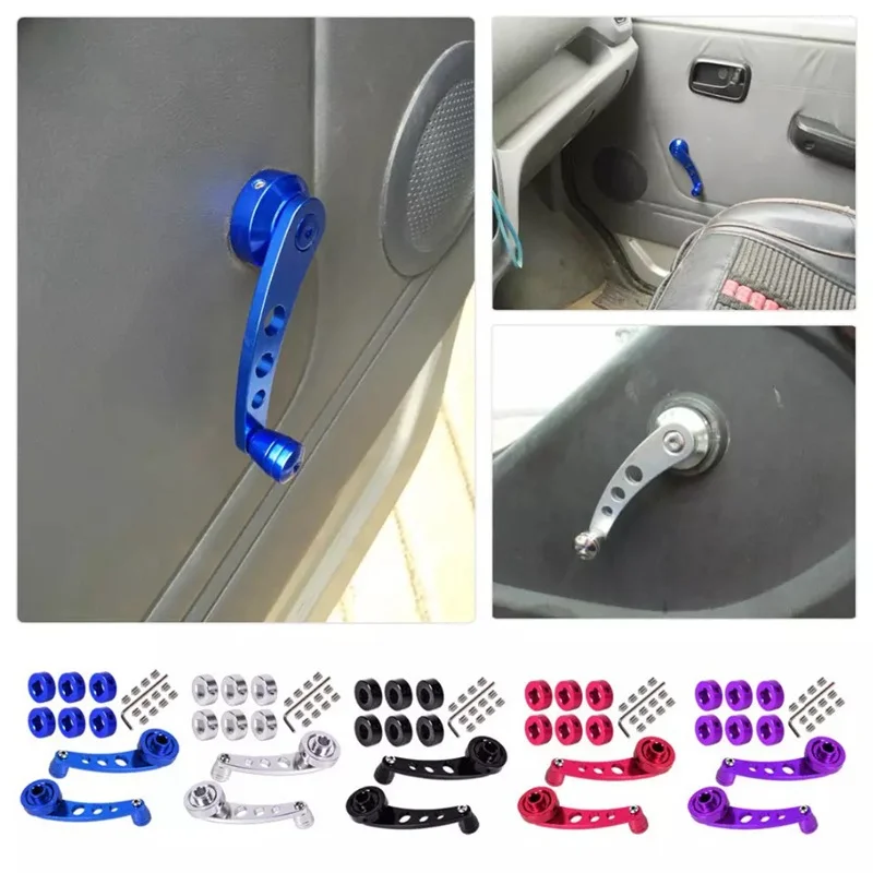 

1Set Universal Car Window Handle Winder Riser Replacement Winder Crank Riser Window Handles Aluminum Alloy