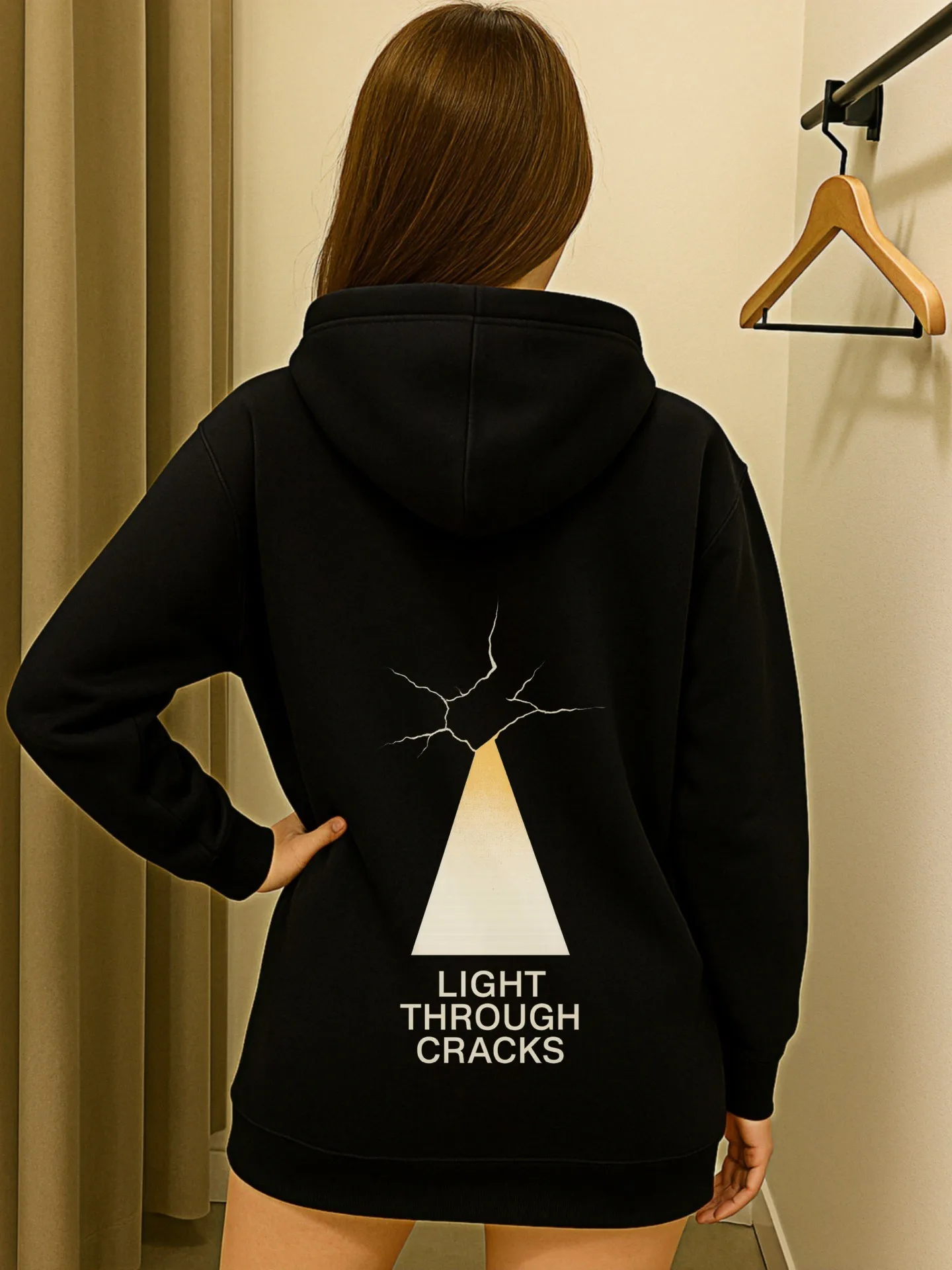 هوديي أساسي، طباعة حروف، كاجوال، مزيج قطن، ملابس يومية غير رسمية، للرجال #2