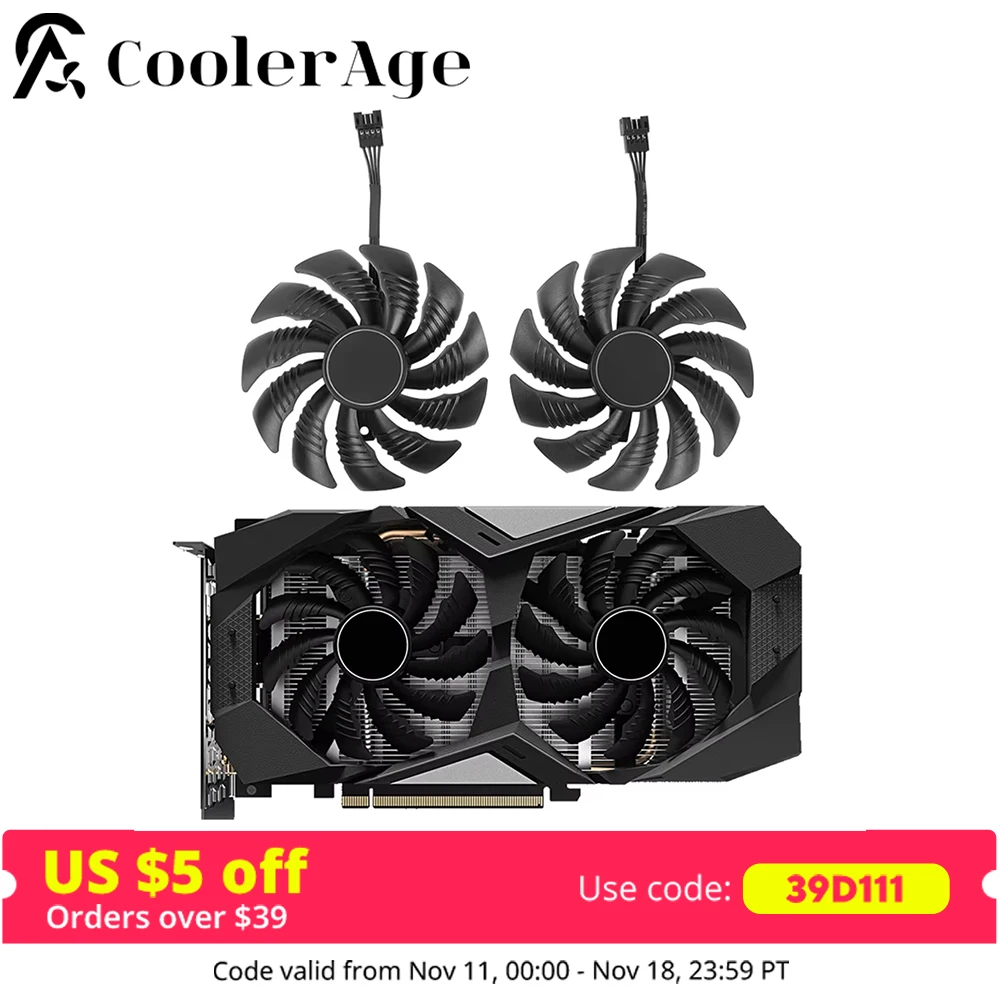 88MM T129215SU Graphics Card Cooling Fan For Gigabyte RTX 2060 2070 1650 1660 Ti SUPER WINDFORCE OC 6G Video Card Fan Cooler