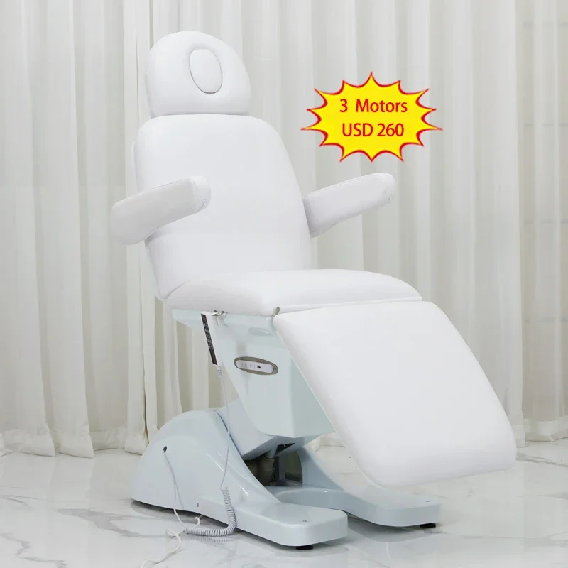 

cama de masaje custom luxury professional cosmetic beauty facial lash salon chair 3 motor electric massage table bed