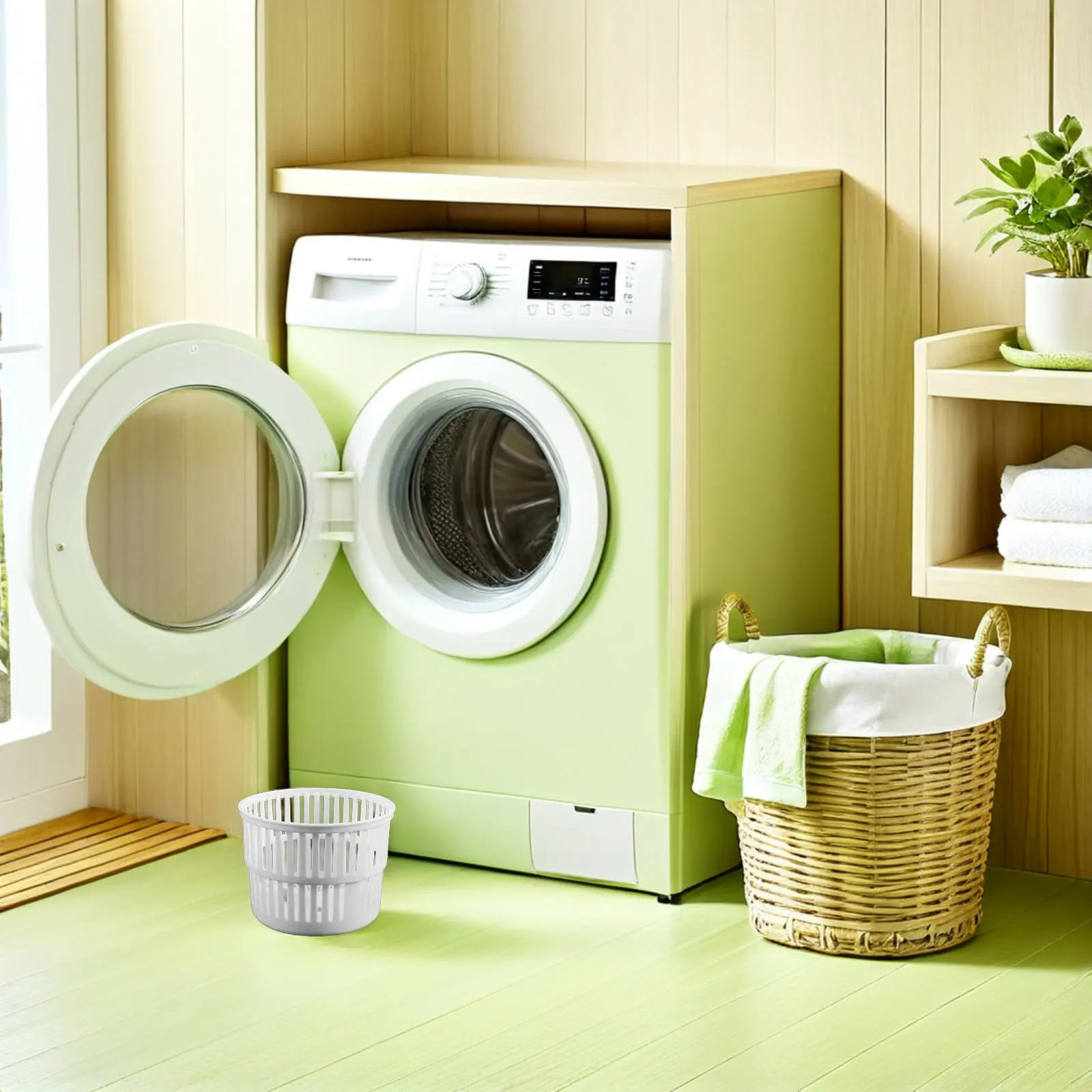 Portable Foldable Mini Washer Basket Plastic Spin Dryer Replacement Drainage Spin Basket Accessory for Compact Laundry Machines