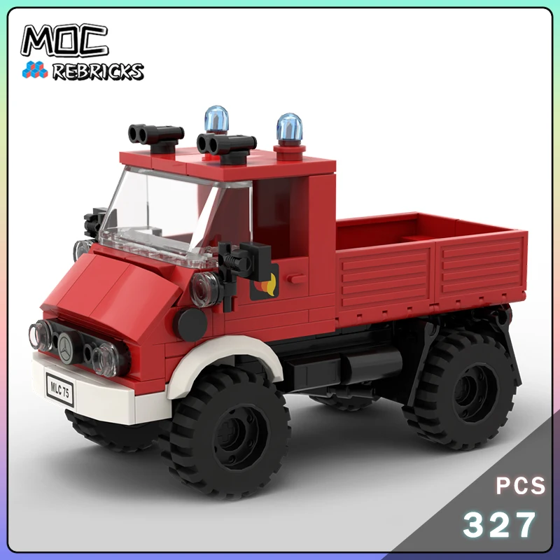 MOC Unimog 406 Homage to 650-2 Esso Tanker T1 Fire Truck Building Blocks DIY Model Originality Bricks Boy Toy Holiday Gifts